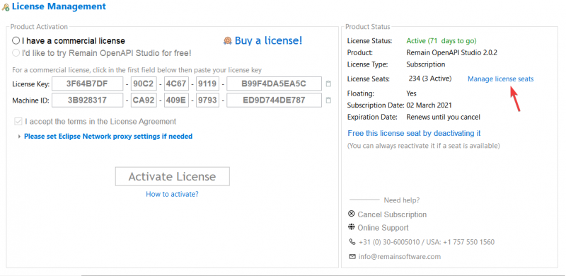 Openapi editor manage license seats link.png