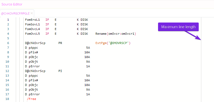 Octo source maximun line length.png