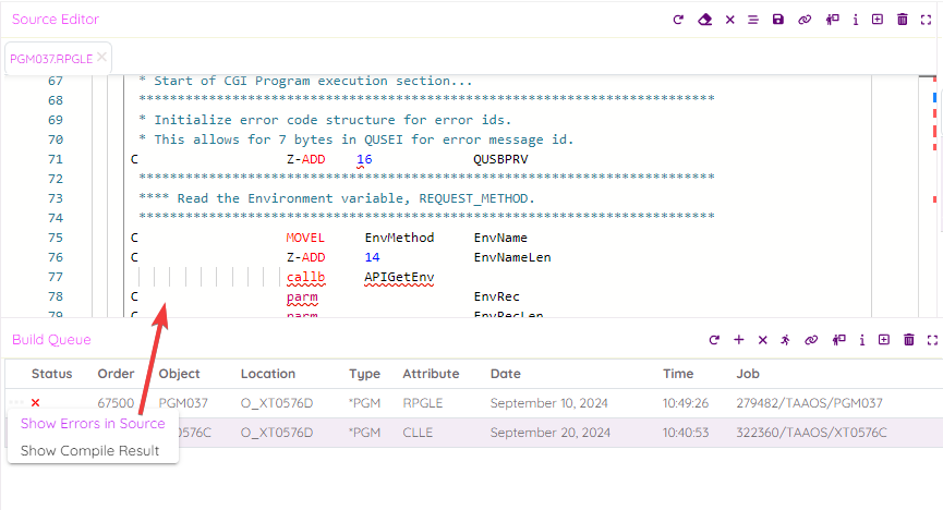 Octo show source errors.png