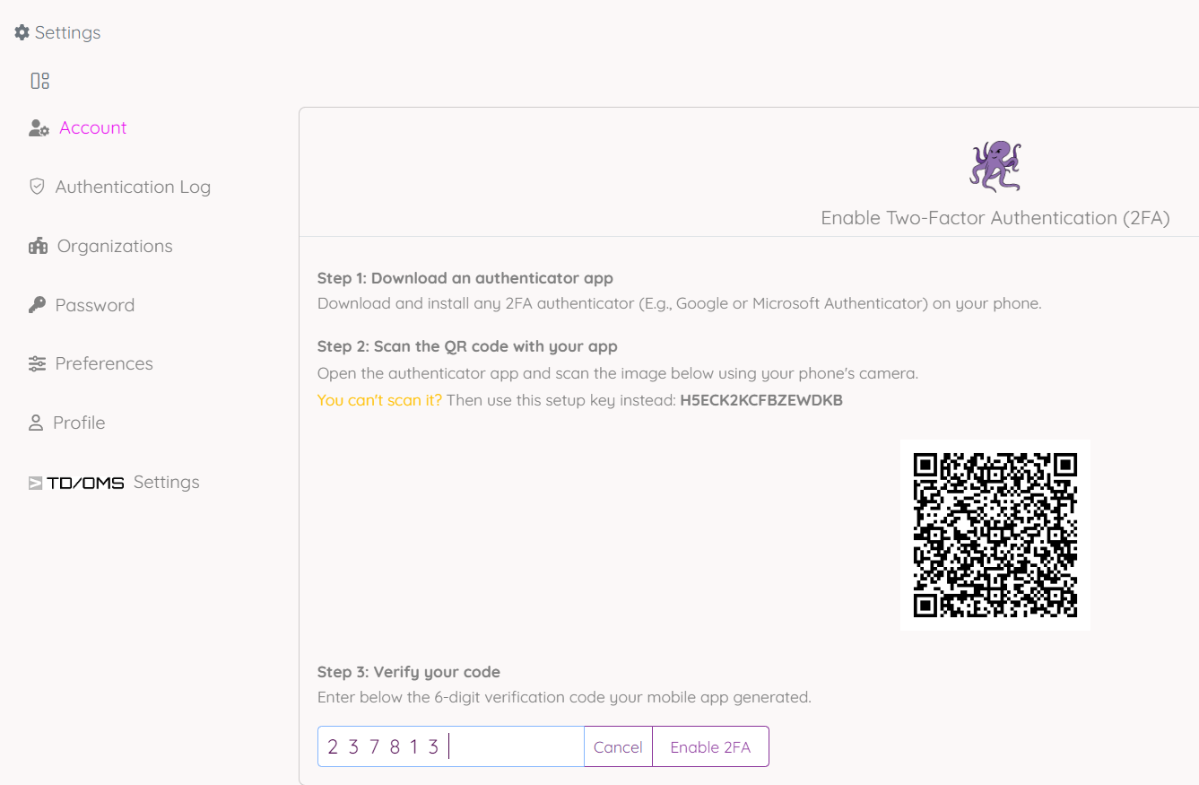 Octo user settings account 2fa.png