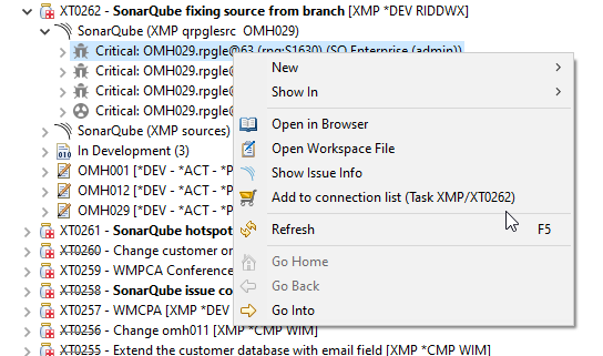 Task sonarqube filter selections.png