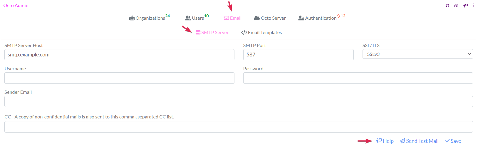 Octo admin email smtp server settings.png