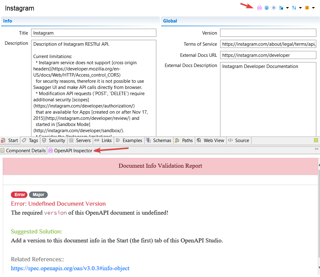 Studio first tab valdation.png