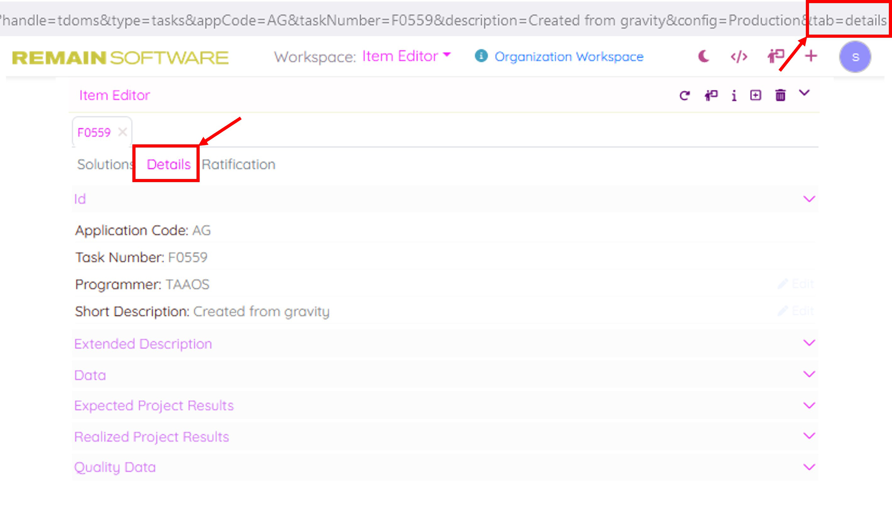 Octo task url tab pram.png