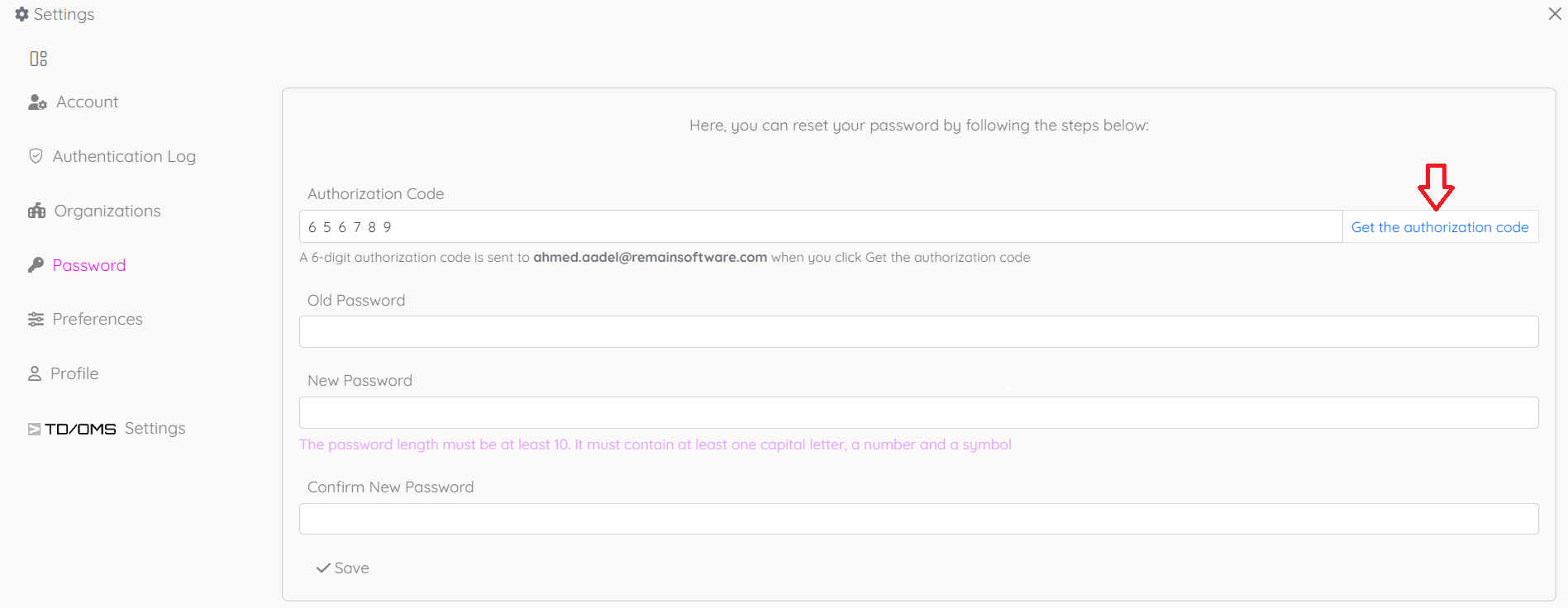 Octo user settings password reset password.png