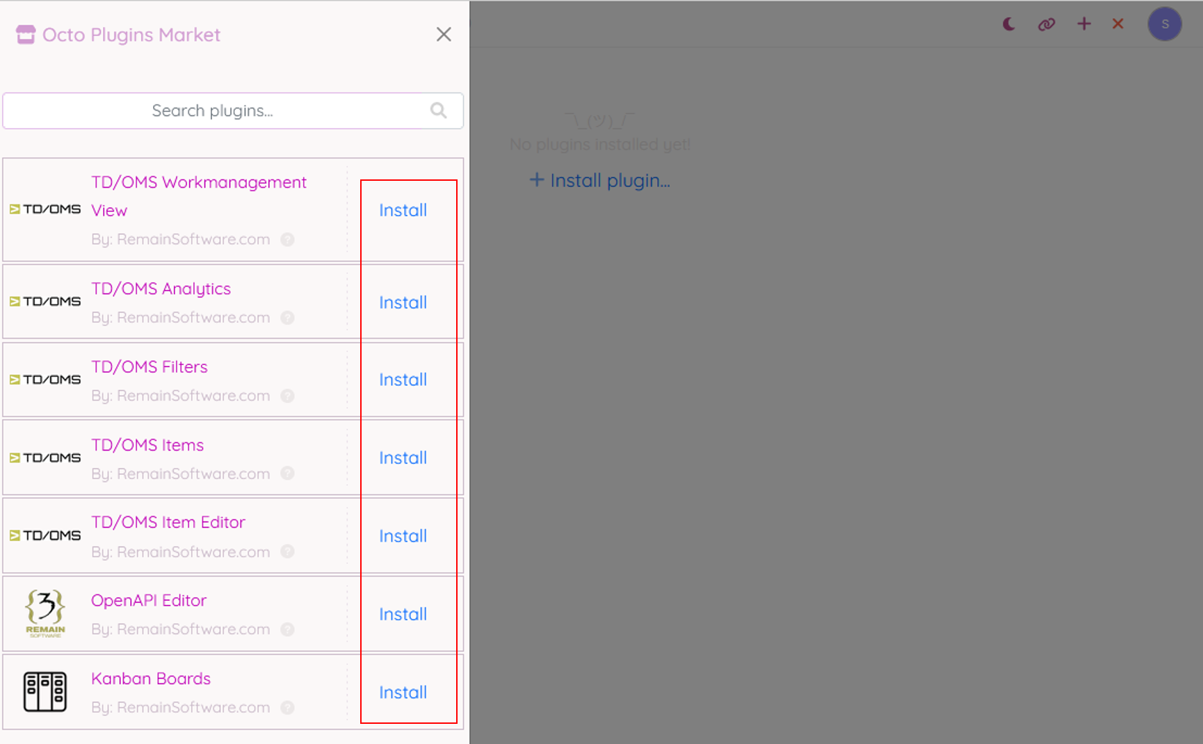 Octo perspective install plugin store select install2.png